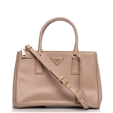 Prada Double Zip Tote, Cammeo 